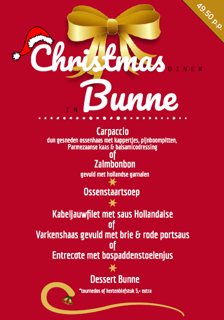 kerst menu bunne