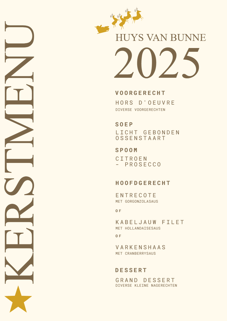 Christmas and New Year - Menu A4